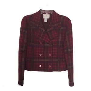 Express Plaid Wool Double Breast Jacket size S